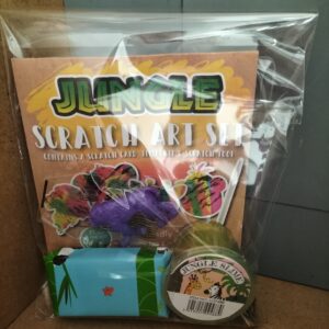 Jungle traktatie scratch set /stretch diertje/ jungle slijm