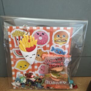 Snack traktatie stickers/sleutelhanger