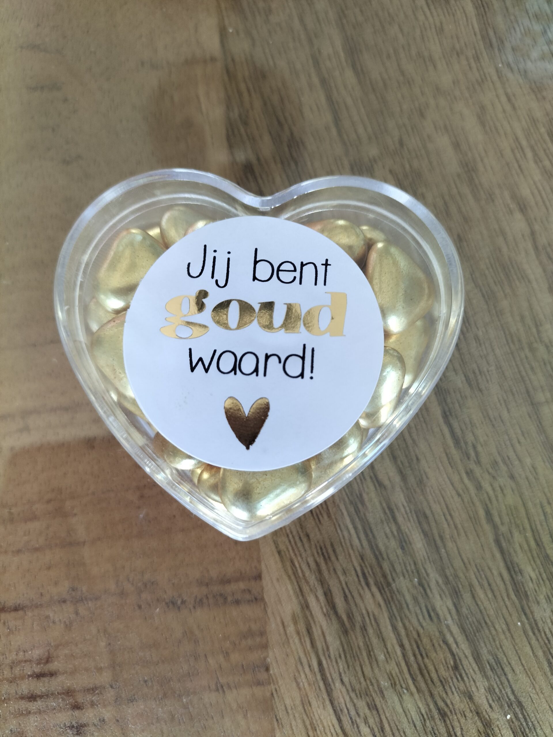 Hartjes bedankje jij bent goud waard