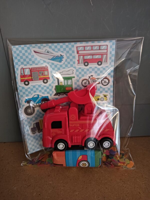 Brandweer traktatie stickers/brandweerauto
