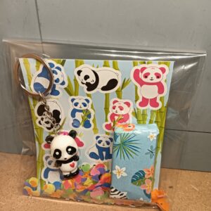 Panda traktatie stickers/panda