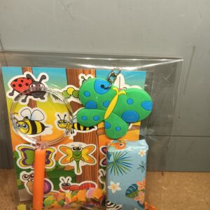 Insect traktatie stickers/sleutelhanger/vergrootglas