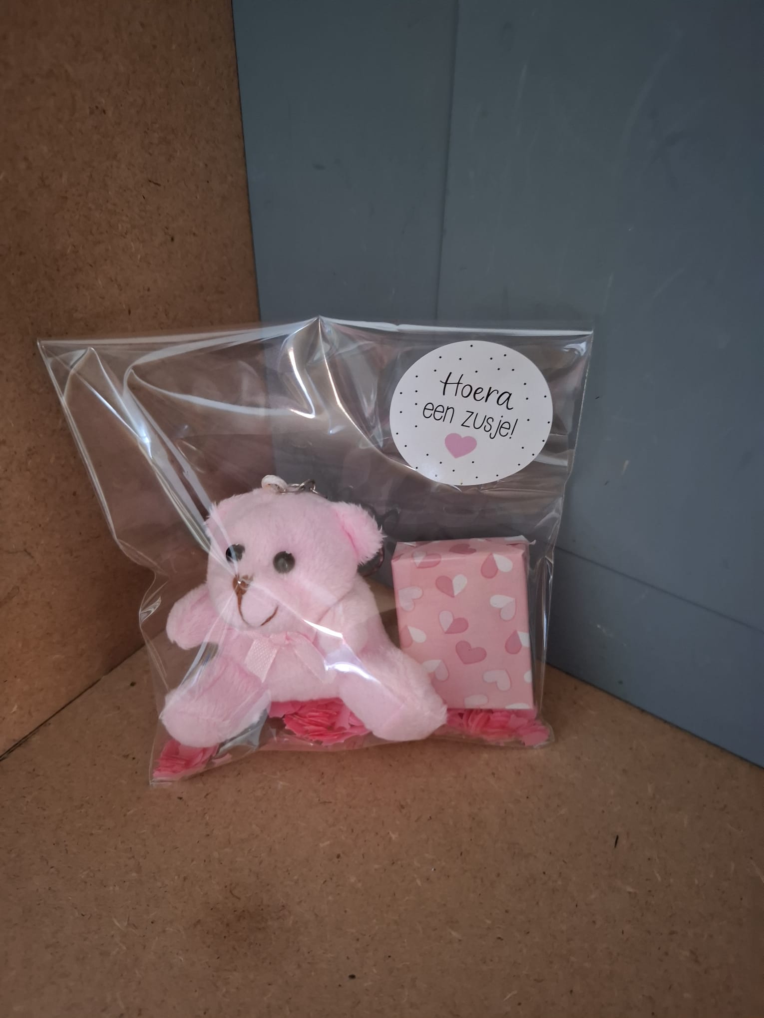 Geboorte traktatie roze beertje/snoepje