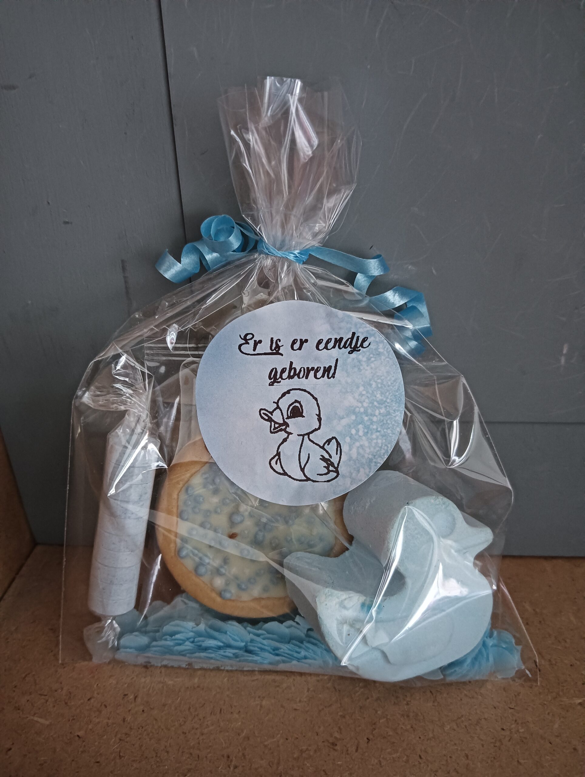Geboorte traktatie eendje blauw