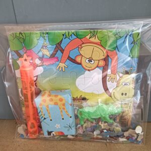 Jungle traktatie puzzel met bellenblaasje en stretchy