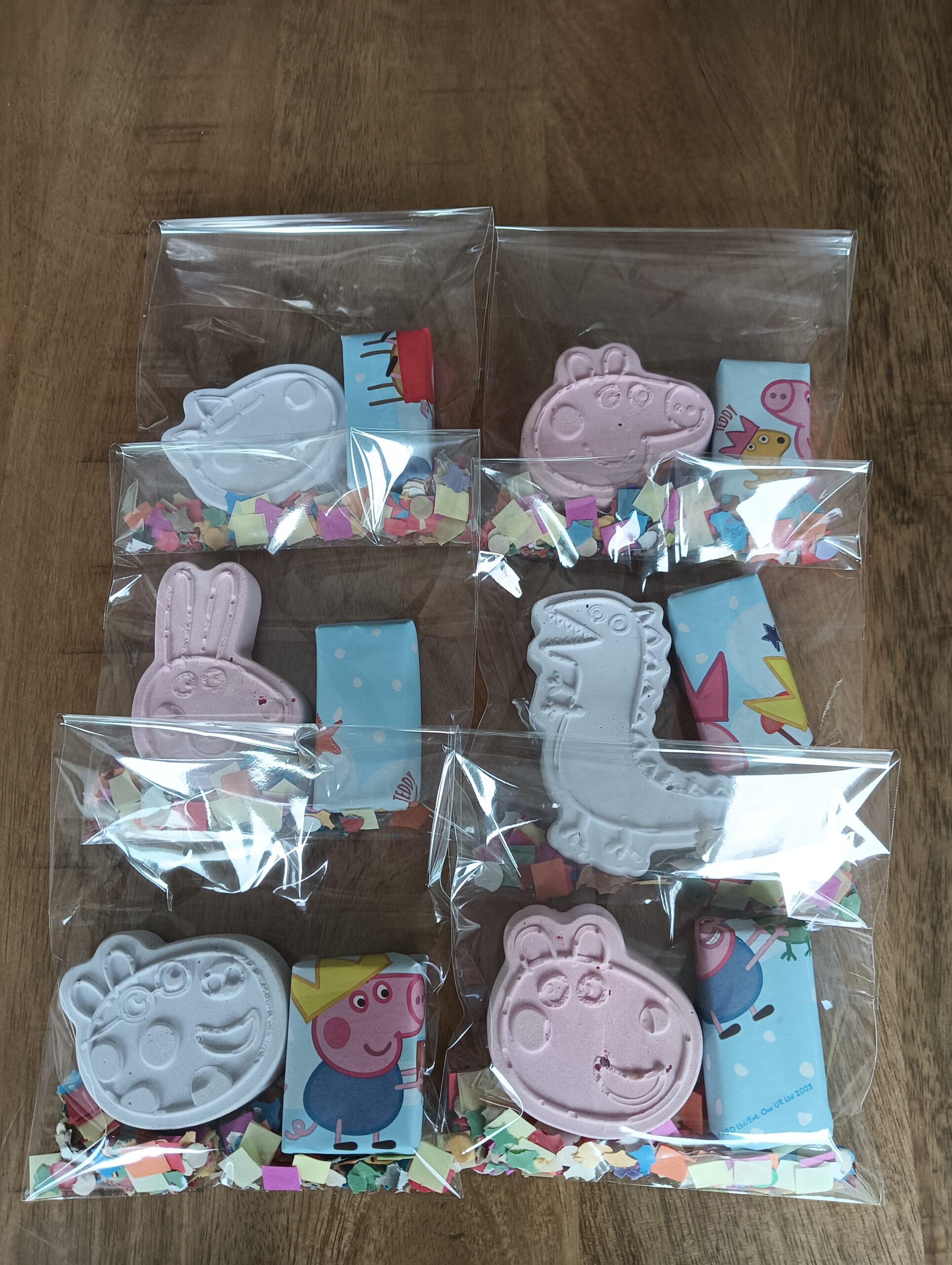 Peppa pig figuren stoepkrijt traktatie