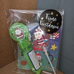 Kerst traktatie stickers/bellenblaas