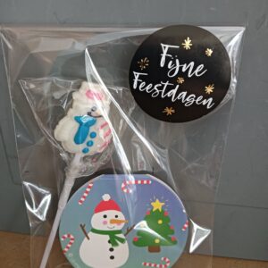 Kerst traktatie notitieboekje/lolly