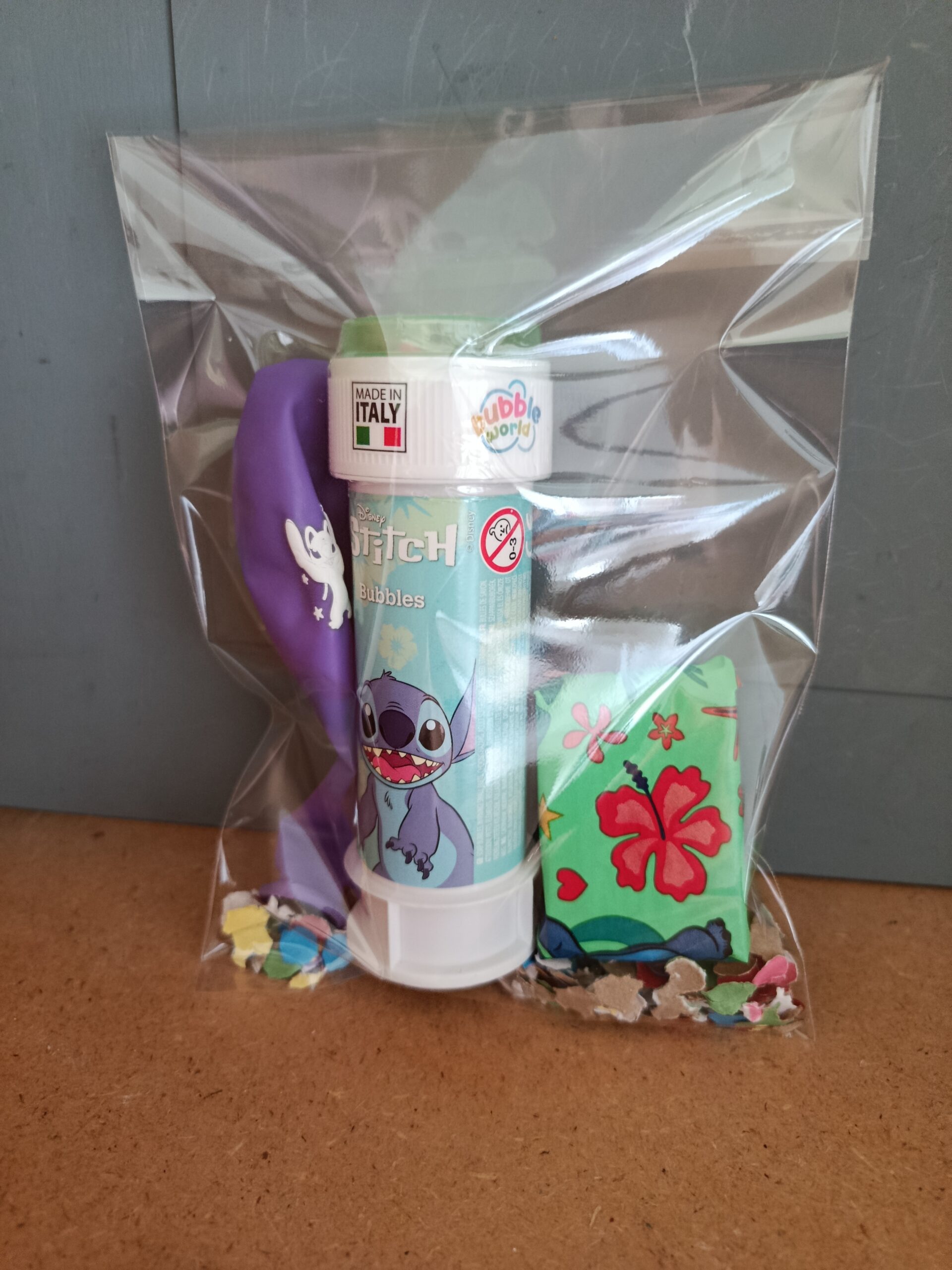 Stitch traktatie bellenblaas/ballon