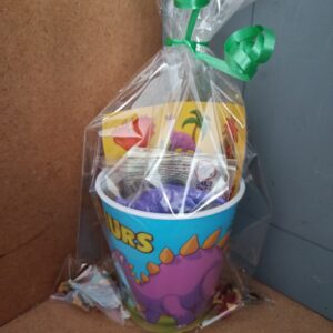 Dino beker traktatie potlood/stickers/memory