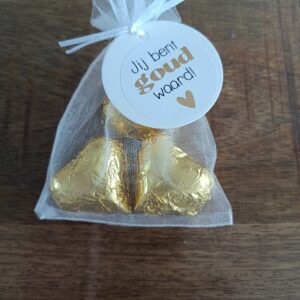 Jij bent goud waard cadeautje zakje