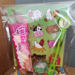 Boerderij traktatie stickers/stuiterbal