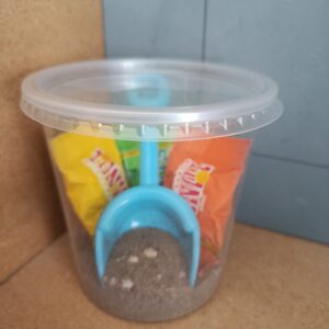 Zandschepje met chocolade