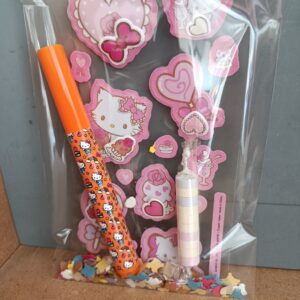 Hello kitty traktatie stickers/stift