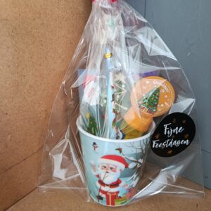 Kerst beker traktatie stickers/bellenblaas